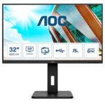 AOC P2 U32P2 écran plat de PC 80 cm (31.5″) 3840 x 2160 pixels 4K Ultra HD LED Noir