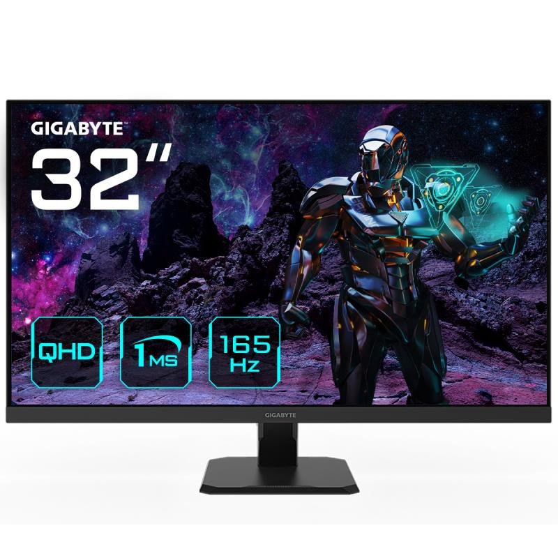 GIGABYTE GS32Q Moniteur de jeu 31,5" QHD - 2560 x 1440 (QHD), 165Hz, 1ms, 300 cd/m2, FreeSync Premium, HDR Ready, HDMI 2.0, Disp