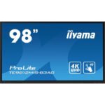 iiyama TE9812MIS-B3AG affichage de messages En forme de kiosk 2,49 m (98&Prime;) LCD Wifi 400 cd/m² 4K Ultra HD Noir Écran tactile I