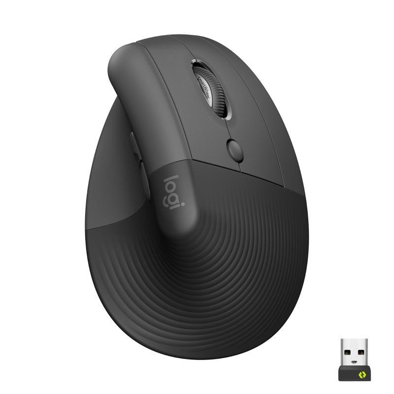 Logitech Souris LIFT RIGHT VERTICAL ERGO Bluetooth - Graphite