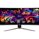 MSI MPG 341CQPX QD-OLED écran plat de PC 86,4 cm (34″) 3440 x 1440 pixels UltraWide Quad HD QDOLED Noir