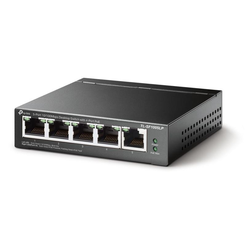 TP-LINK TL-SF1005LP - Switch de bureau 5 ports 10/100 Mbps avec 4 ports PoE
