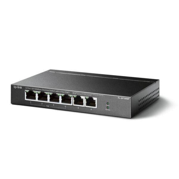 TP-LINK TL-SF1006P - Switch de bureau 6 ports 10/100 Mbps avec 4 ports PoE+
