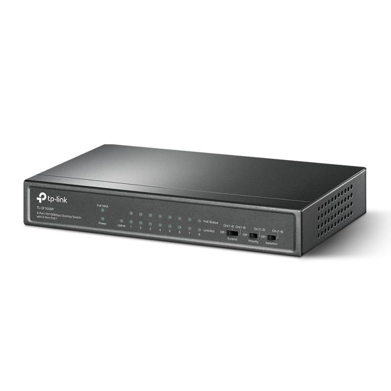 TP-LINK TL-SF1009P - Switch de bureau 9 ports 10/100 Mbps avec 8 ports PoE+