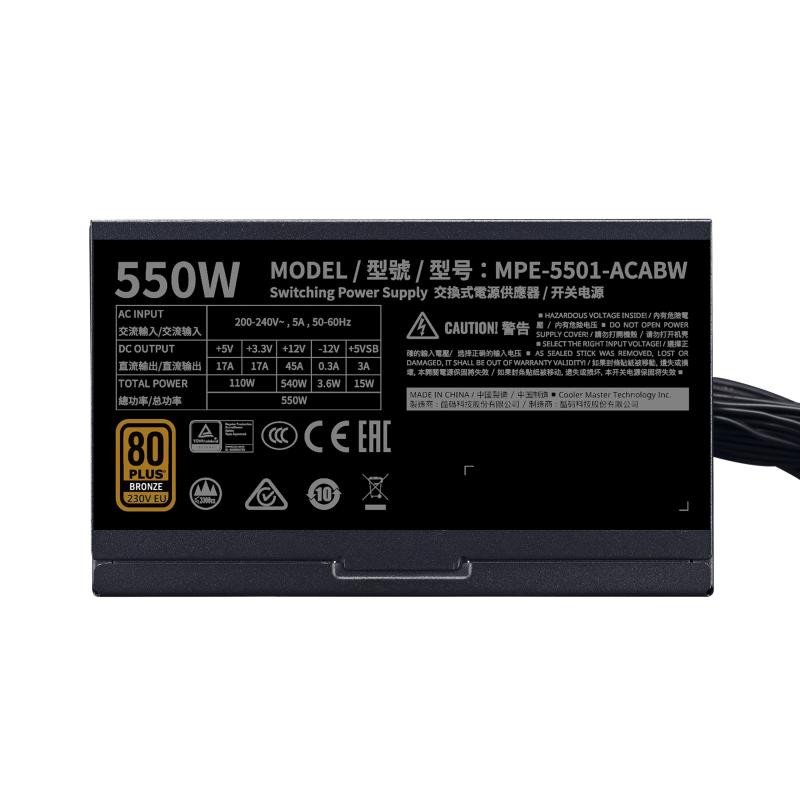 COOLER MASTER MWE 550W V2 - 80+ BRONZE - 550 WATTS – Image 3