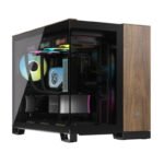 CORSAIR 2500X mATX PC Case, Black/Walnut