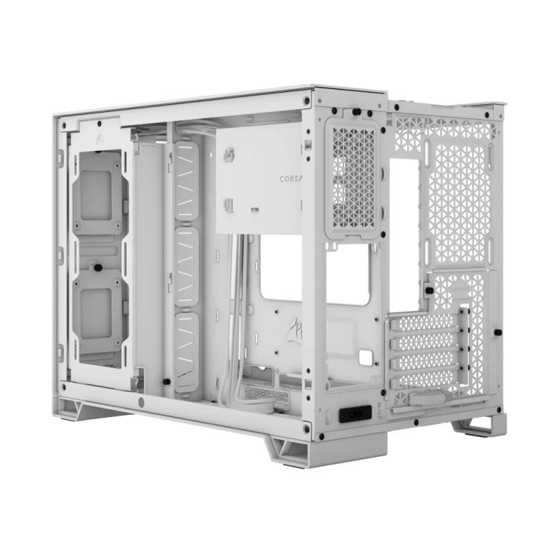 CORSAIR 2500X Micro ATX Dual Chamber PC Case - White – Image 3
