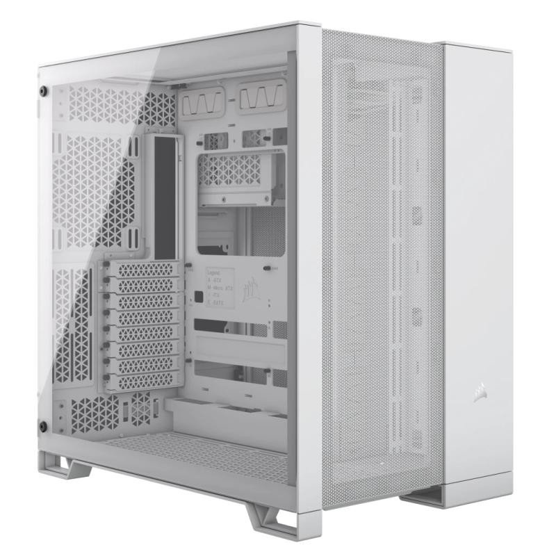 CORSAIR 6500D AIRFLOW Mid-Tower Dual Chamber PC Case-WHITE – Image 2