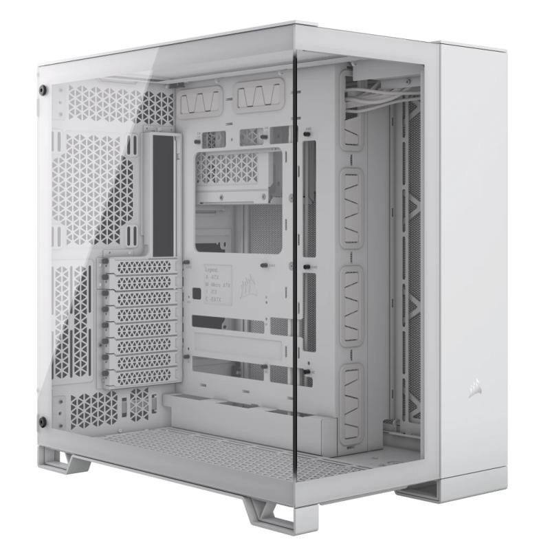 CORSAIR 6500X Mid-Tower Dual Chamber PC Case-WHITE – Image 2