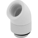 CORSAIR Hydro X Series XF Embout 45° rotatif – Blanc (x 2)
