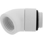 CORSAIR Hydro X Series XF Embout 45° rotatif – Blanc (x 2)