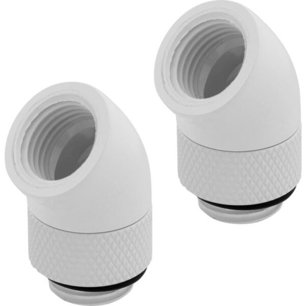 CORSAIR Hydro X Series XF Embout 45° rotatif - Blanc (x 2) – Image 3