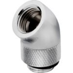 CORSAIR Hydro X Series XF Embout 45° rotatif – Chrome (x 2)