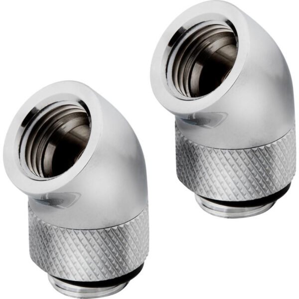 CORSAIR Hydro X Series XF Embout 45° rotatif - Chrome (x 2) – Image 3