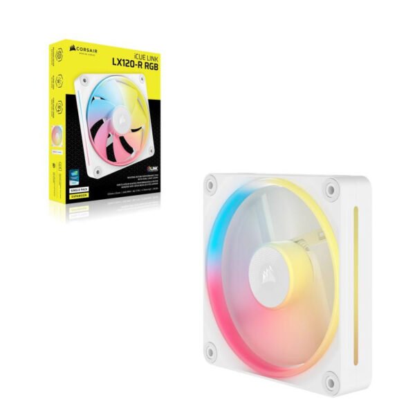 Corsair iCUE LINK LX120-R RGB Boitier PC Ventilateur 12 cm Blanc 1 pièce(s) – Image 3