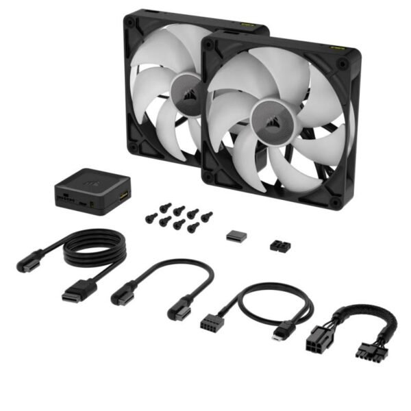 Corsair iCUE LINK RX140 RGB Boitier PC Ventilateur 14 cm Noir 2 pièce(s) – Image 3