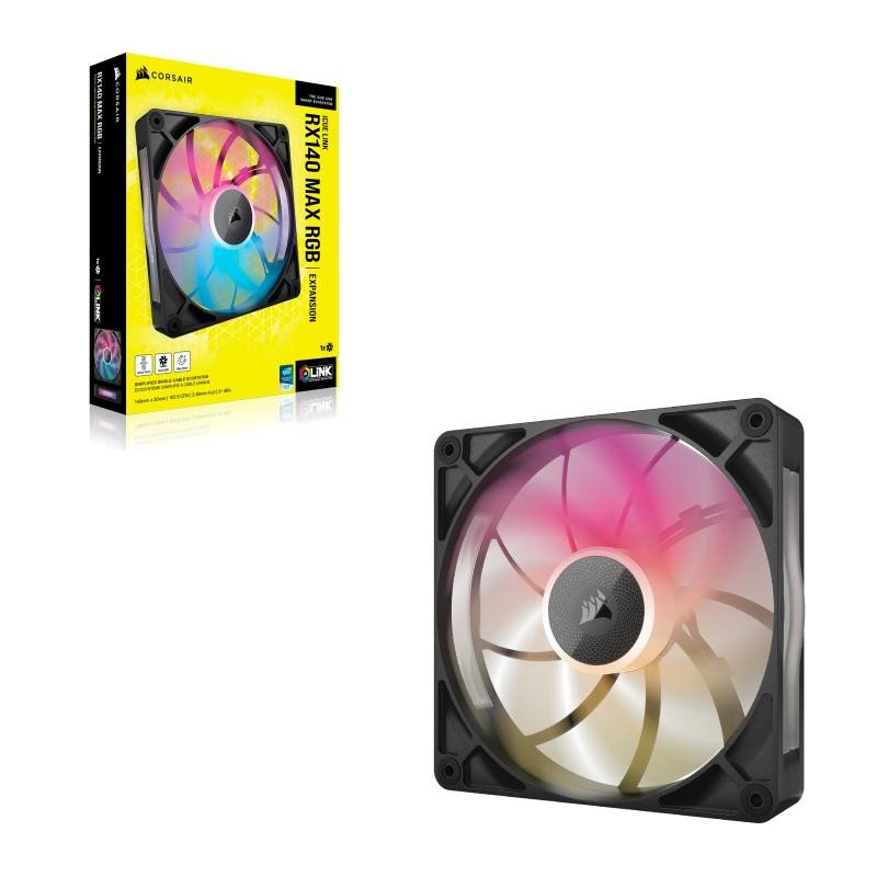Corsair iCUE LINK RX140 MAX RGB Boitier PC Ventilateur 14 cm Noir 1 pièce(s) – Image 4