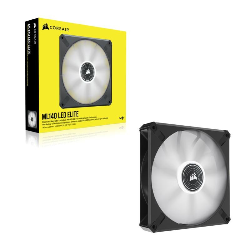 CORSAIR ML140 LED ELITE 140mm Magnetic Levitation Blanc SINGLE PACK – Image 4