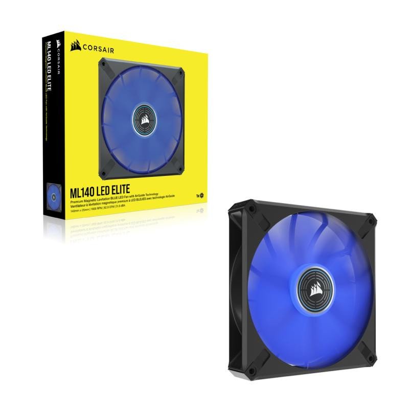 CORSAIR ML140 LED ELITE 140mm Magnetic Levitation Bleu SINGLE PACK