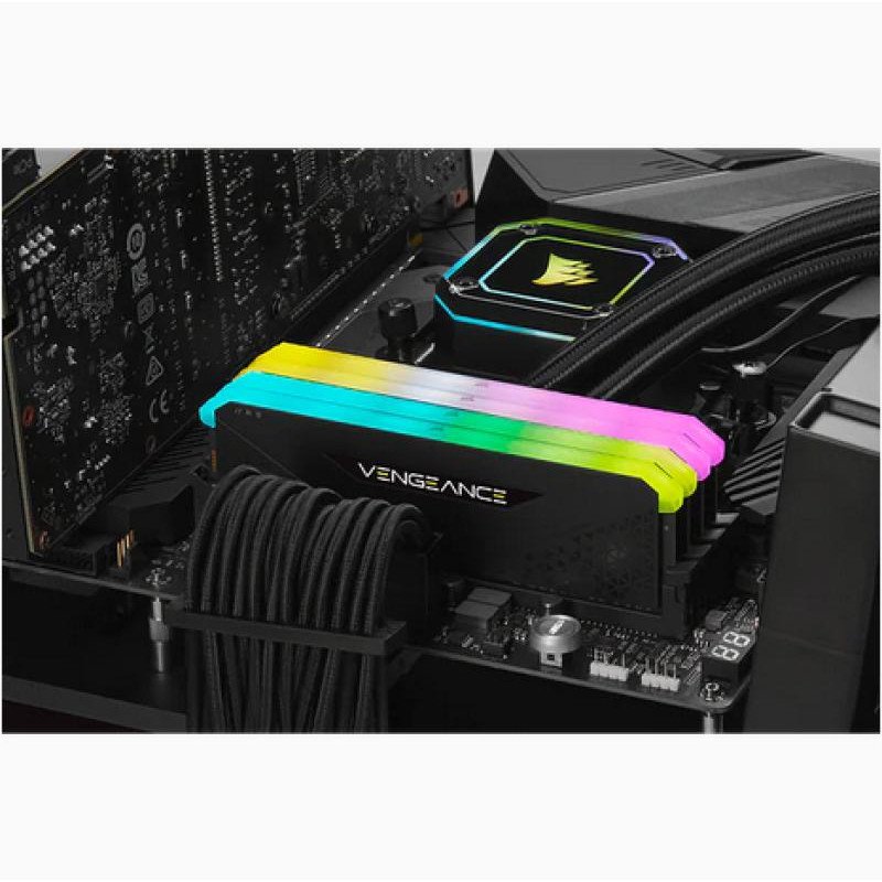 CORSAIR Vengeance RGB RS - DDR4 - kit - 32 Go: 2 x 16 Go - DIMM 288 broches - 3200 MHz / PC4-25600 - mémoire sans tampon – Image 4