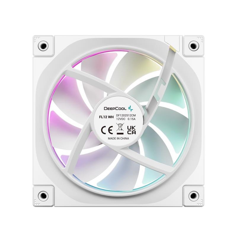 DeepCool FL12 WH-3 in 1 Boitier PC Ventilateur 12 cm Blanc 3 pièce(s) – Image 5