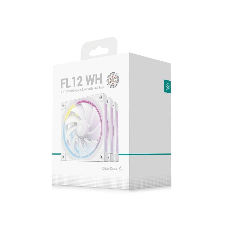 DeepCool FL12 WH-3 in 1 Boitier PC Ventilateur 12 cm Blanc 3 pièce(s) – Image 8