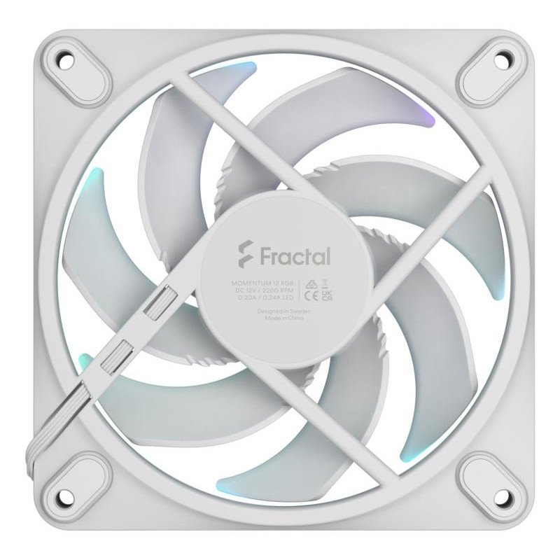Fractal Design Momentum 12 RGB Boitier PC Ventilateur 12 cm Blanc 1 pièce(s) – Image 5