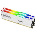 Kingston Technology FURY 32 Go 5600 MT/s DDR5 CL36 DIMM (Kits de 2) Beast White RGB EXPO