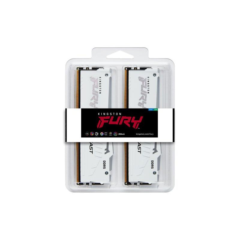 KINGSTON 64G (2*32G) D5 6000Mhz FURY Beast White RGB EXPO – Image 5