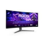 AOC AGON PRO AG346UCD écran plat de PC 86,4 cm (34″) 3440 x 1440 pixels Wide Quad HD QD-OLED Noir, Gris