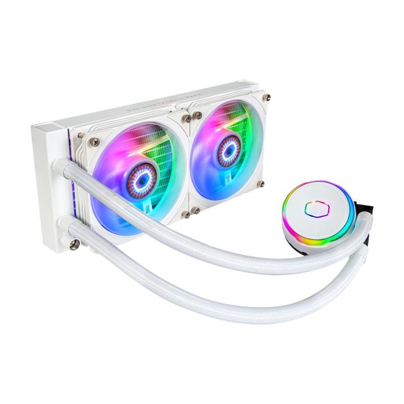 Cooler Master MasterLiquid PL240 Flux White Edition Boitier PC Kit de refroidissement du liquide 12 cm Blanc – Image 2