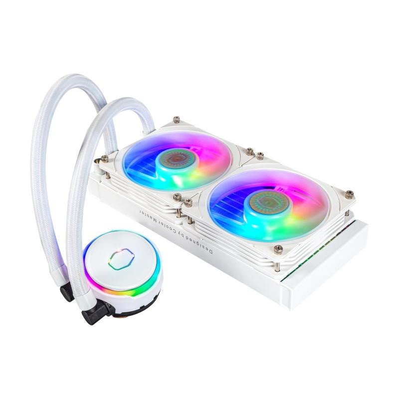 Cooler Master MasterLiquid PL240 Flux White Edition Boitier PC Kit de refroidissement du liquide 12 cm Blanc – Image 3