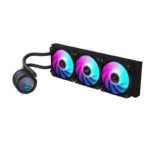 GIGABYTE AORUS WATERFORCE II 360 AIO Refroidisseur liquide pour processeur – 3x ventilateurs ARGB de 120 mm, mécanisme d’emboîtement, DAISY-CHAIN, compatible avec Intel LGA 1851 et AMD AM5