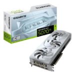 GIGABYTE GeForce RTX 5070 Ti EAGLE OC ICE SFF 16G Carte Graphique – 16 Go GDDR7, 256 bits, PCI-E 5.0, 2542 MHz Core Clock, 3 x DP 2.1a, 1 x HDMI 2.1b, NVIDIA DLSS 4, GV-N507TEAGLEOC ICE-16GD