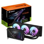 GIGABYTE AORUS GeForce RTX 5080 XTREME WATERFORCE 16G Carte Graphique – 16 Go GDDR7, 256 bits, PCI-E 5.0, 2805MHz Core Clock, 3 x DP 2.1a, 1 x HDMI 2.1b, NVIDIA DLSS 4, GV-N5080AORUSX W-16GD