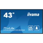 iiyama LH4360UHS-B2AG Écran d&rsquo;affichage dynamique Carte A numérique 108 cm (42.5&Prime;) LED Wifi 500 cd/m² 4K Ultra HD Noir Intégré dans le processeur Android 11 24/7