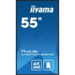 iiyama LH5575UHS-B1AG Écran d&rsquo;affichage dynamique Écran plat de signalisation numérique 138,7 cm (54.6&Prime;) LCD Wifi 500 cd/m² 4K Ultra HD Noir Intégré dans le processeur Android 11 24/7