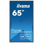 iiyama LH6570UHB-B1 Écran d&rsquo;affichage dynamique Écran plat de signalisation numérique 163,8 cm (64.5&Prime;) VA 700 cd/m² 4K Ultra HD Noir Intégré dans le processeur Android 9 24/7