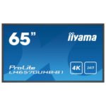 iiyama LH6570UHB-B1 Écran d&rsquo;affichage dynamique Écran plat de signalisation numérique 163,8 cm (64.5&Prime;) VA 700 cd/m² 4K Ultra HD Noir Intégré dans le processeur Android 9 24/7