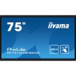 iiyama PROLITE TE7514MIS-B2AG Écran plat de signalisation numérique 190,5 cm (75&Prime;) LCD Wifi 435 cd/m² 4K Ultra HD Noir Écran tactile Intégré dans le processeur Android 24/7