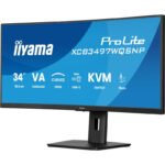 iiyama ProLite XCB3497WQSNP-B1 écran plat de PC 86,4 cm (34&Prime;) 3440 x 1440 pixels UltraWide Quad HD LED Noir