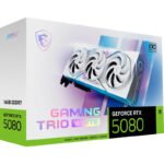 MSI GAMING GEFORCE RTX 5080 16G TRIO OC WHITE carte graphique NVIDIA 16 Go GDDR7
