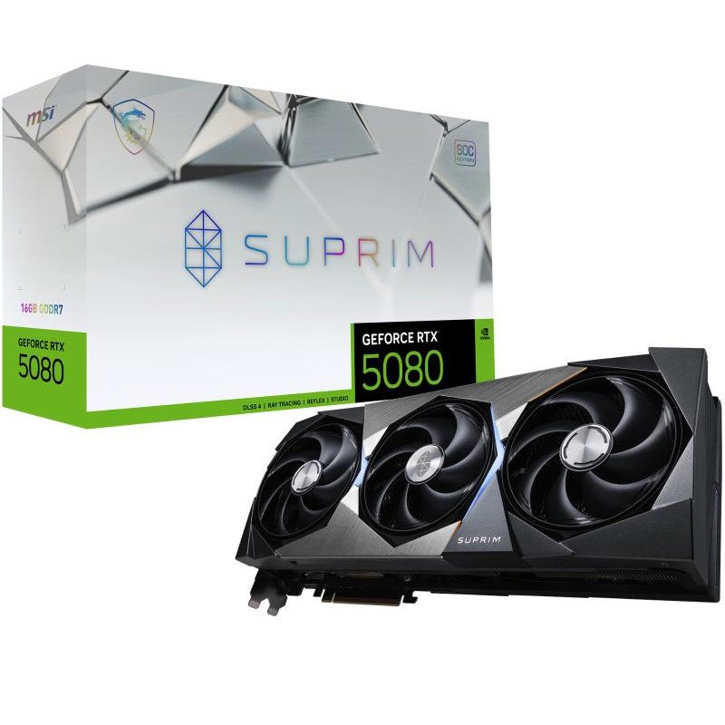 MSI SUPRIM GeForce RTX5080 16G SOC NVIDIA GeForce RTX 5080 16 Go GDDR7