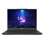 MSI Stealth A16 AI+ A3XVGG-004FR AMD Ryzen AI 9 HX 370 Ordinateur portable 40,6 cm (16&Prime;) Quad HD+ 32 Go LPDDR5x-SDRAM 2 To SSD NVIDIA GeForce RTX 4070 Wi-Fi 7 (802.11be) Windows 11 Pro Noir