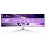 Philips Evnia 8000 49M2C8900L/00 écran plat de PC 124,2 cm (48.9&Prime;) 5120 x 1440 pixels Dual QHD QD-OLED Blanc