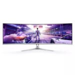 Philips Evnia 8000 49M2C8900L/00 écran plat de PC 124,2 cm (48.9&Prime;) 5120 x 1440 pixels Dual QHD QD-OLED Blanc