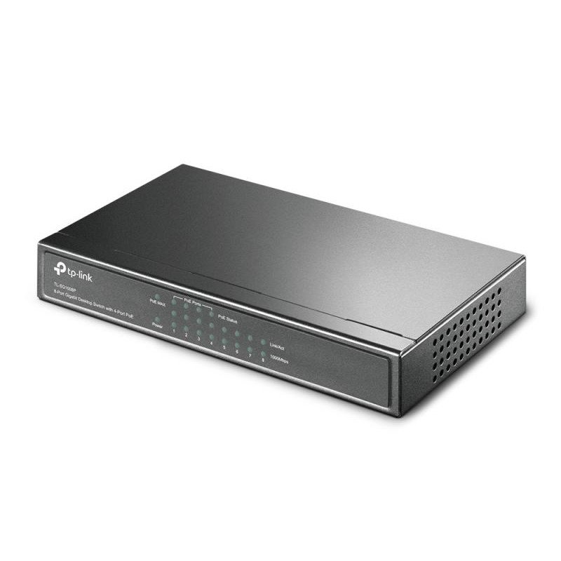 TP-Link TL-SG1008P Géré Gigabit Ethernet (10/100/1000) Connexion Ethernet, supportant l'alimentation via ce port (PoE) Gris – Image 3