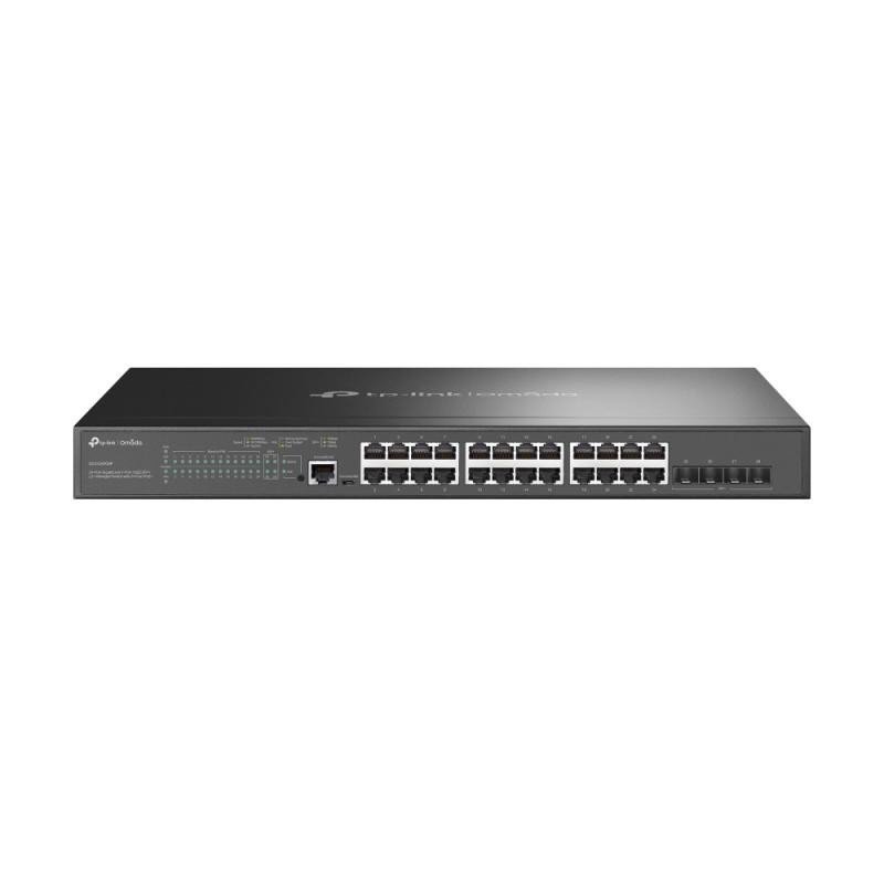TP-Link Omada SG3428XMP commutateur réseau Géré L2+ Gigabit Ethernet (10/100/1000) Connexion Ethernet, supportant l'alimentation via ce port (PoE) 1U Noir