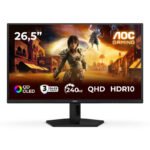 AOC G4 Q27G41ZDF écran plat de PC 67,3 cm (26.5&Prime;) 2560 x 1440 pixels Quad HD QD-OLED Noir, Rouge