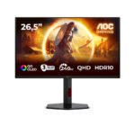 AOC G4 Q27G4ZDR écran plat de PC 67,3 cm (26.5&Prime;) 2560 x 1440 pixels Quad HD QD-OLED Noir, Rouge